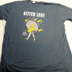 Kitten lady women's XL t shirt